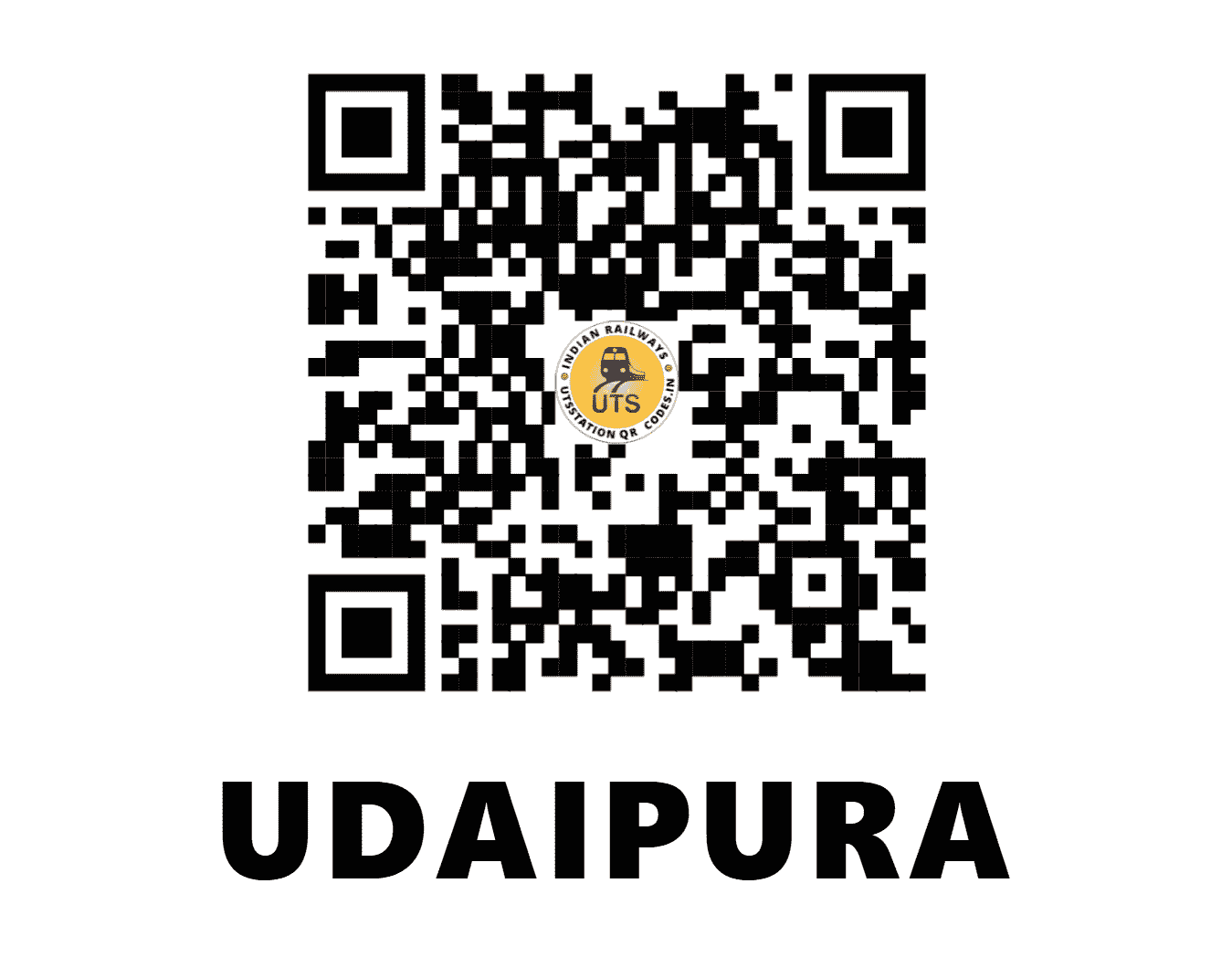UTS QR Code for UDAIPURA - UDPR - NC (UTTAR PRADESH)